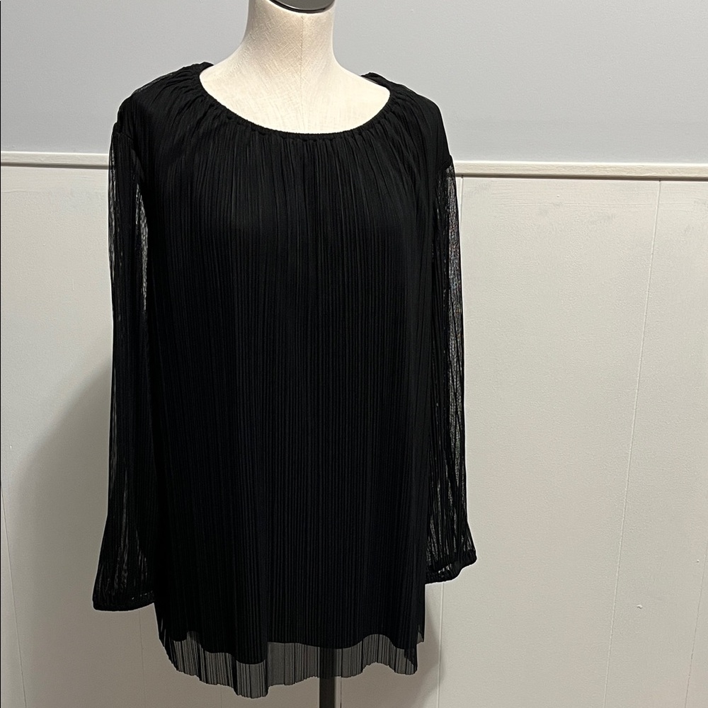 Terra & Sky Black RIBBED Long Sleeve Top/Blouse New!
size 3X